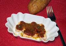 Currywurst aus Fischbratwurst