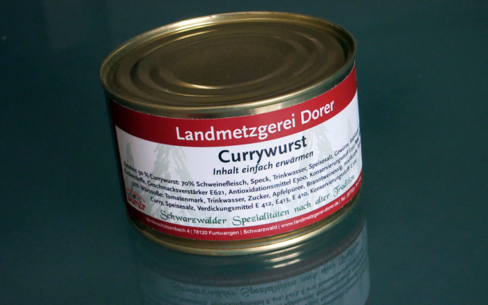 Currywurst der Landmetzgerei Dorer